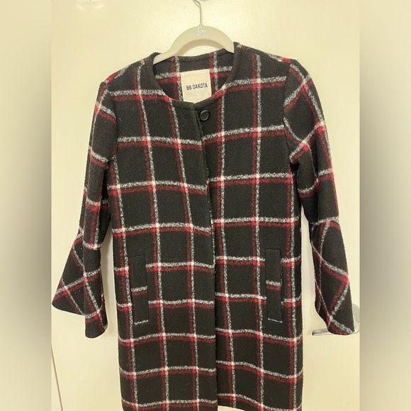 BB Dakota Hewes Flare Sleeve Check Jacket Women’s - Picture 5 of 5